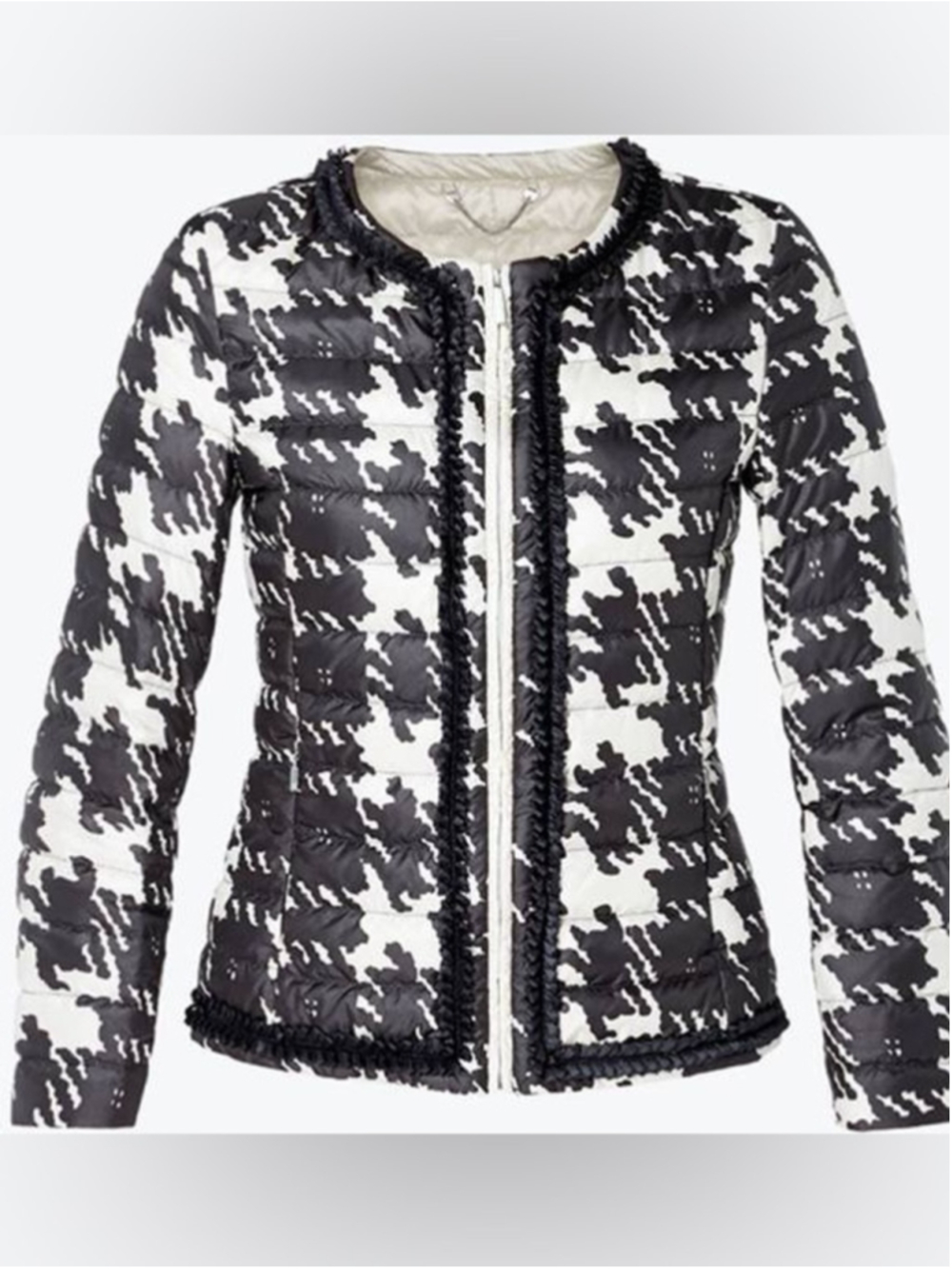 Weekend Max Mara Houndstooth Quilted Down Jacket